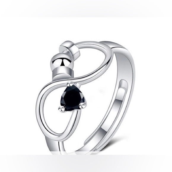 Rhinestone Infinity Fidget Rings - Picture 3 of 3